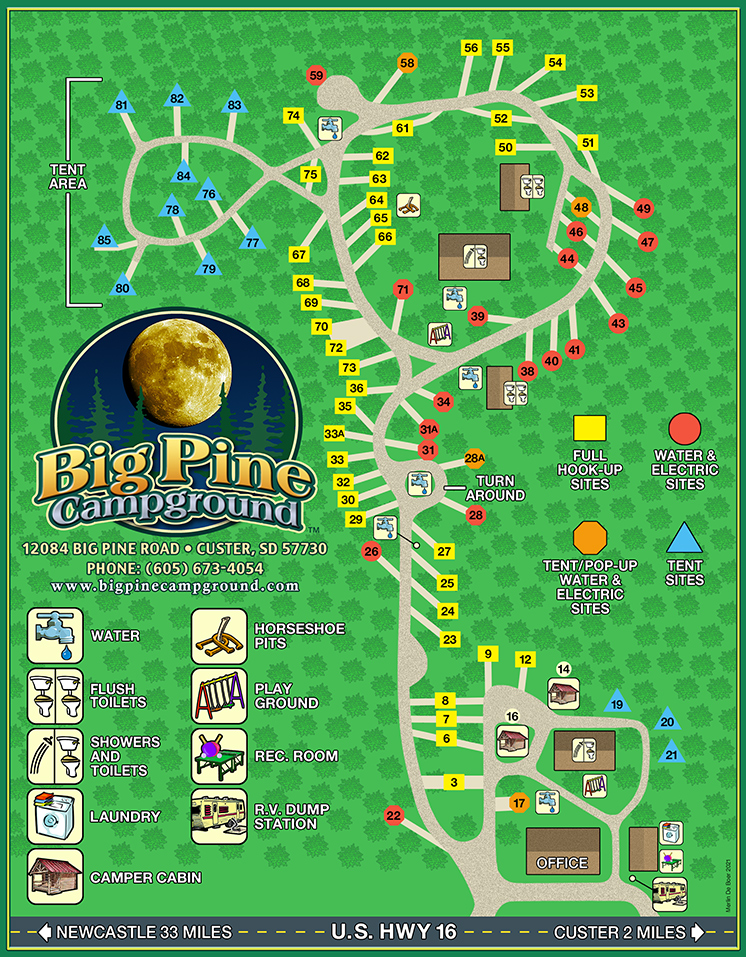 Big Pine Campground Map 4649